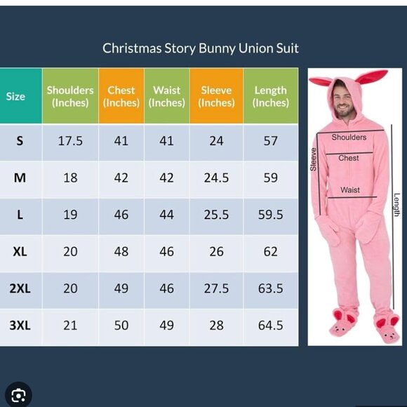A Christmas Story Pink Bunny Hooded Union Suit (Unisex) - Picture 6 of 6